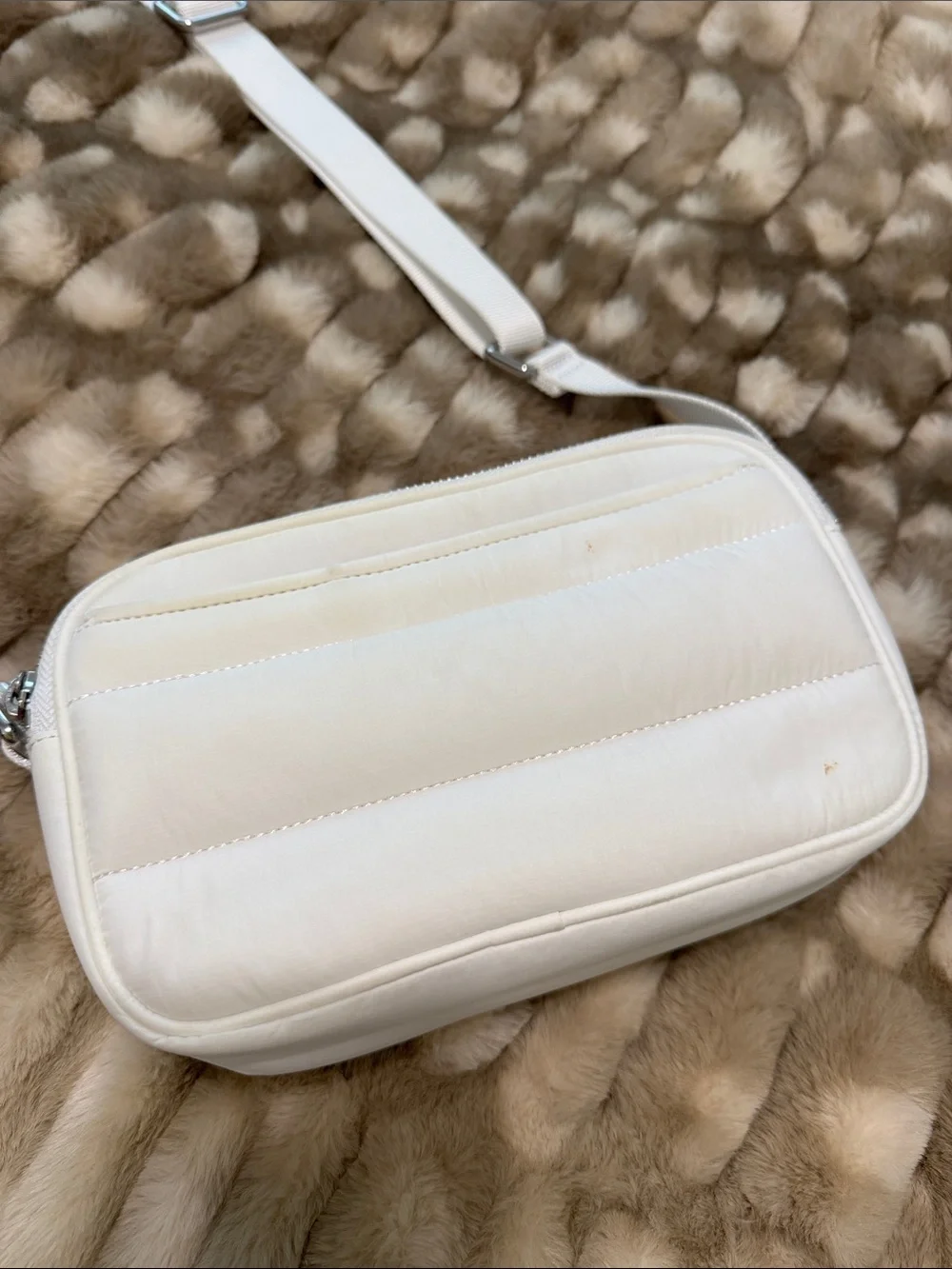 lululemon athletica White Quilted Camera Crossbody